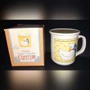 Vintage giftco goose mug and coaster